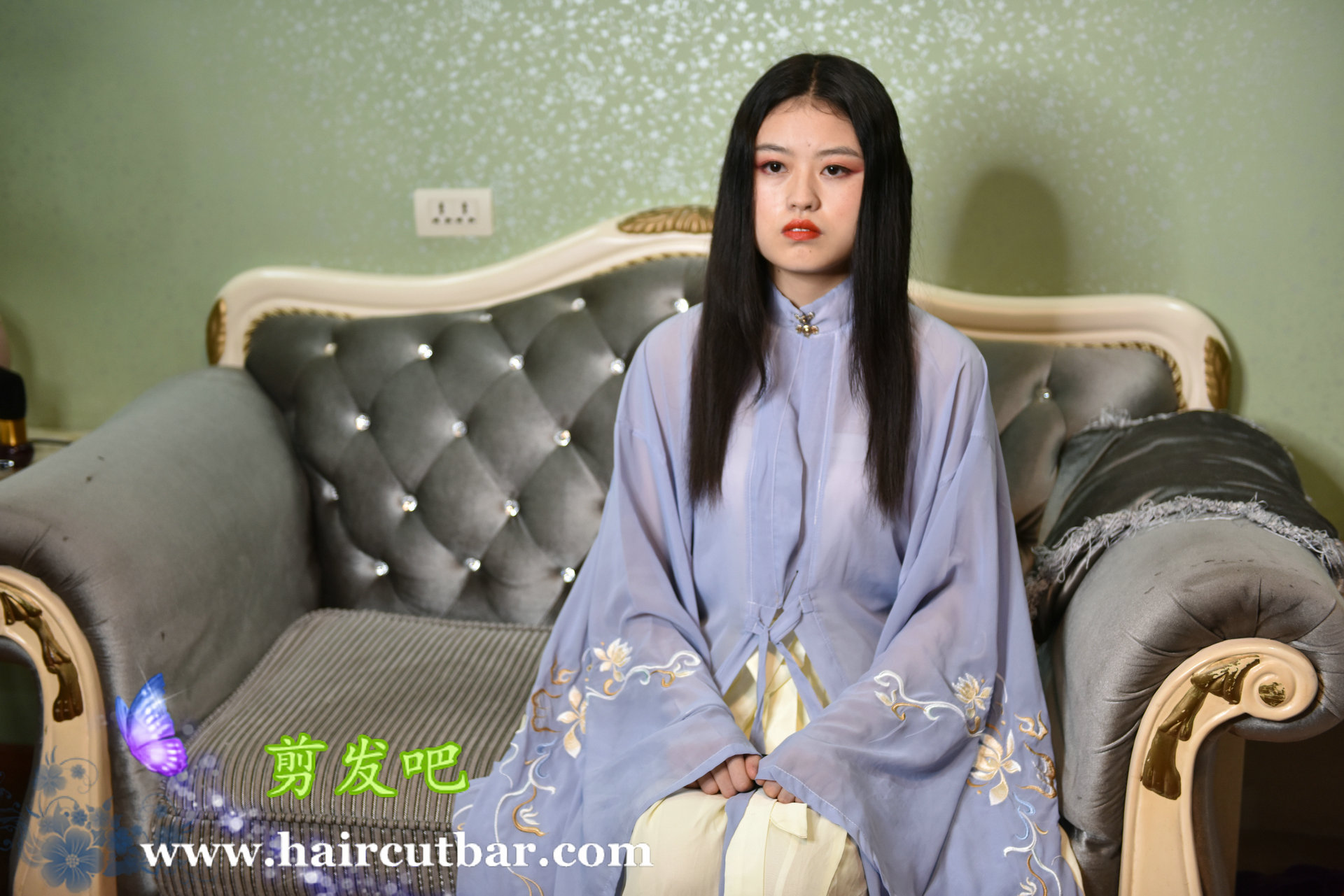 HB-BLD-V130 - Pretty shy model get shaved & eyebrows shaved with ChunLi hair style 